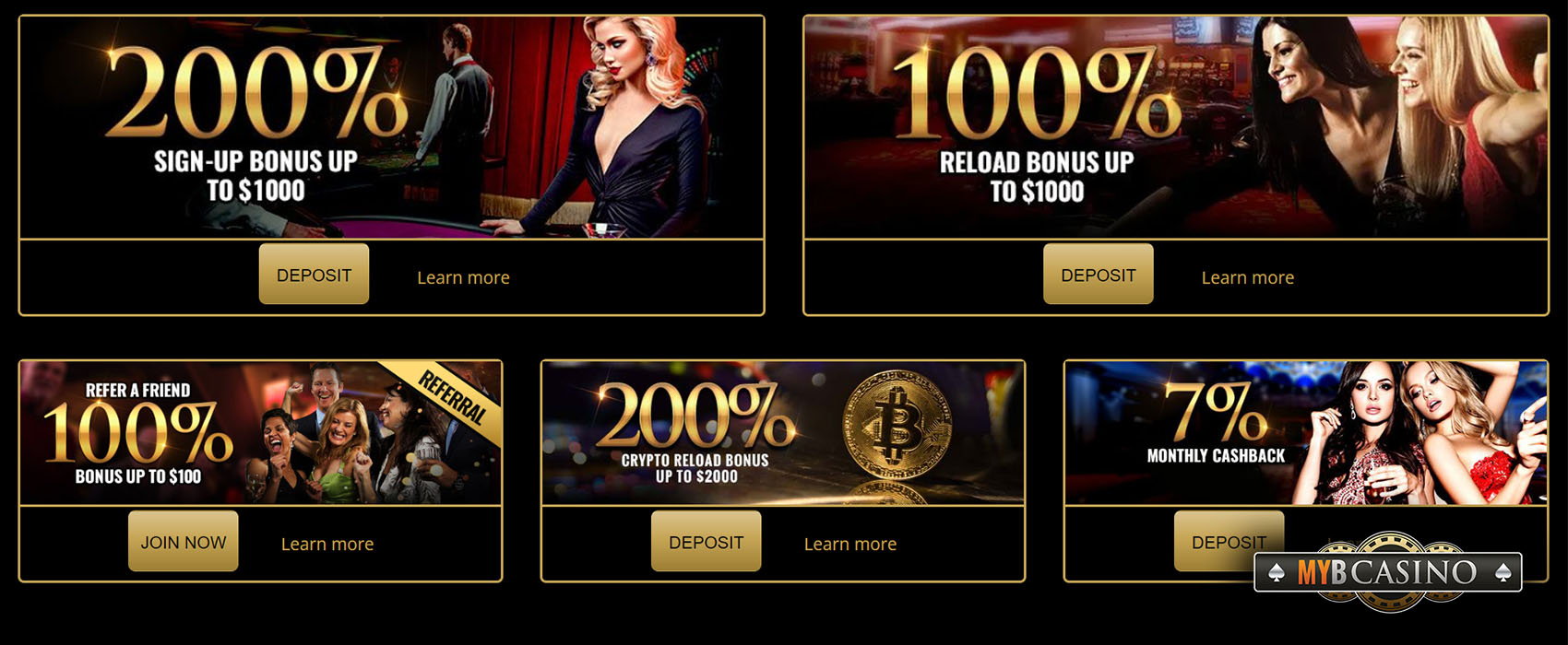 MYB Casino Bonuses