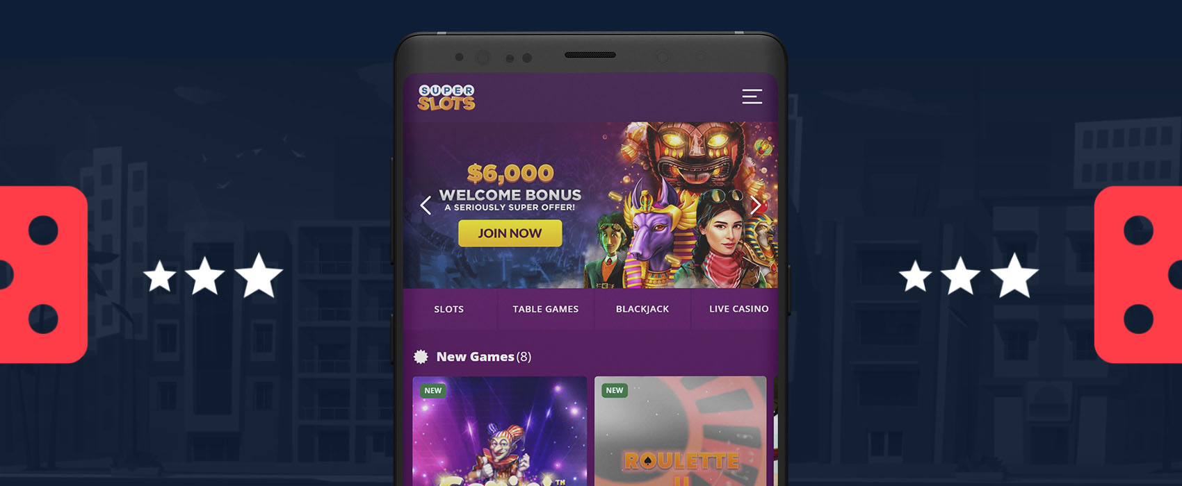 Super Slots Mobile Application for iOS and Android