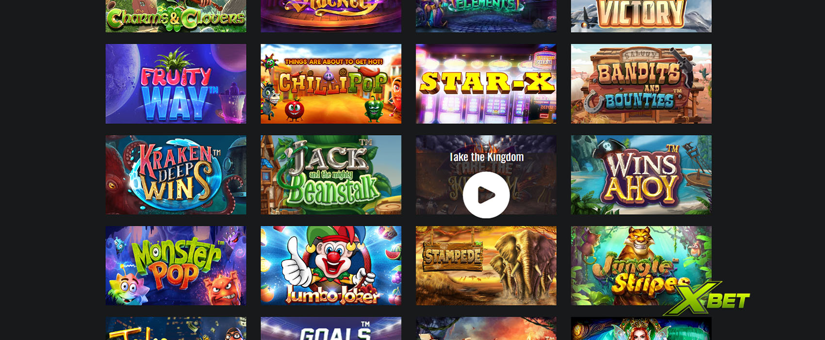 XBet Casino Variety of Games