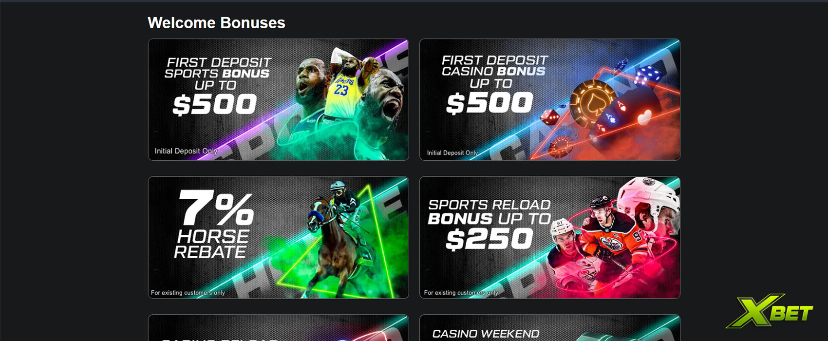 XBet Casino Bonuses